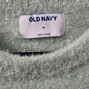 Old Navy Crop Sweater - Mint w/ Silver